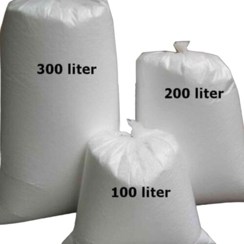 Zitzakvulling-in 3 verschillende verpakkingen van 100 liter 200 liter en 300 liter EPS Parels Zitzakwereld
